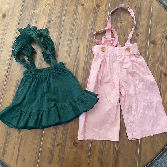 Other - Toddler Girl 2T Suspender Skirt & Pants Bundle